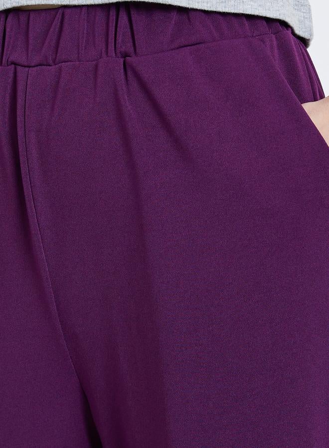 Styli Women Purple Wide Leg Pants - Image 3